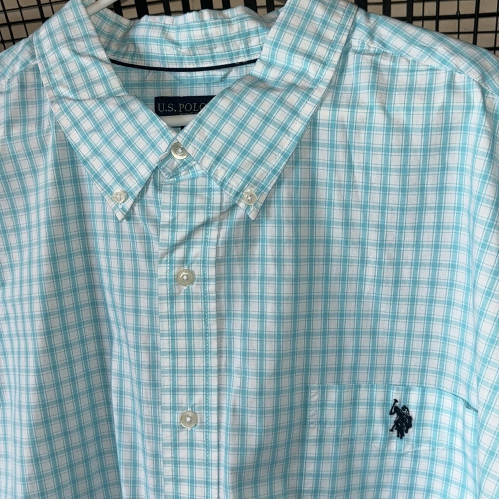 NWT US Polo Assn Men’s button down shirt -4XLT. Excellent condition